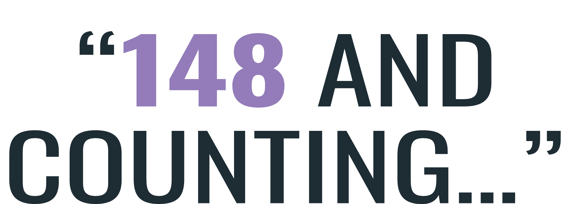 “148 and counting…”