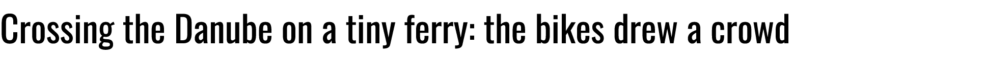 Crossing the Danube on a tiny ferry: the bikes drew a crowd